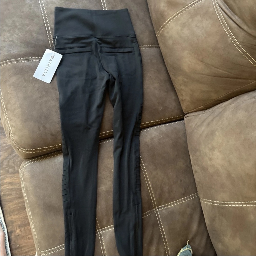 Athleta Black Moto Leggings NWT XXS